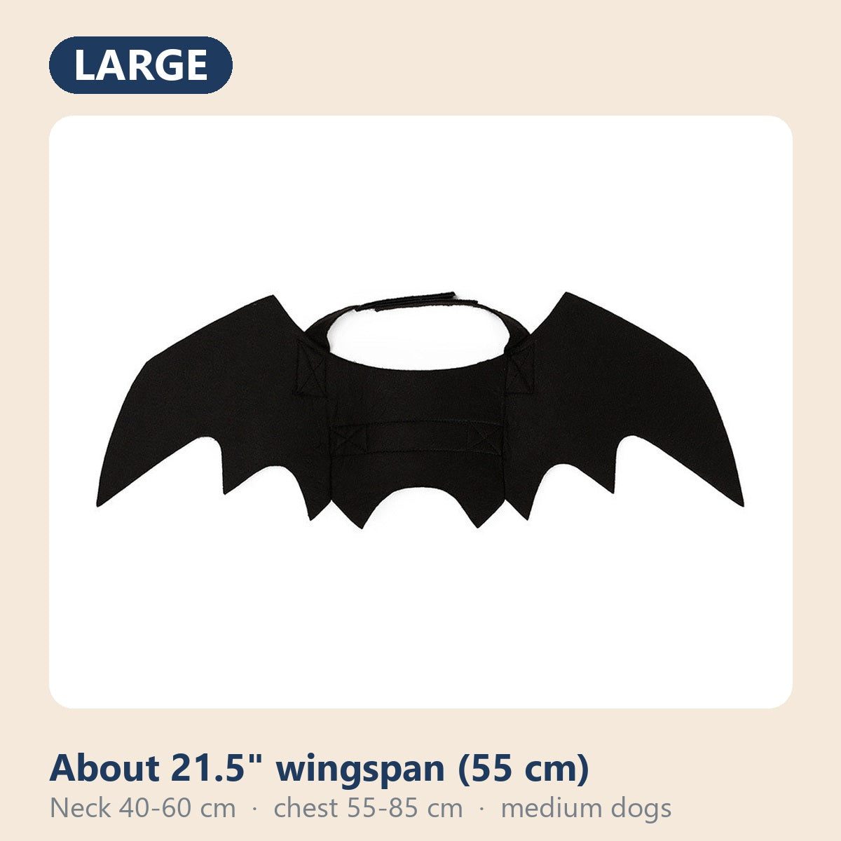 Large size: about 21.5 inch wingspan, fits necks 40 to 60 cm