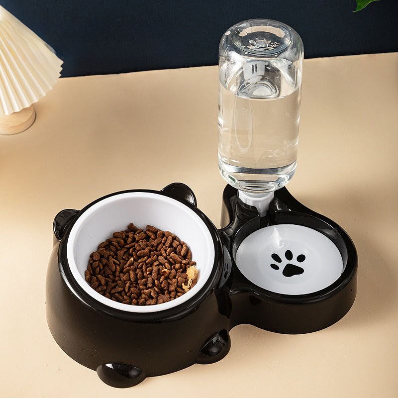 Whisker-Relief tilted bowl set in black