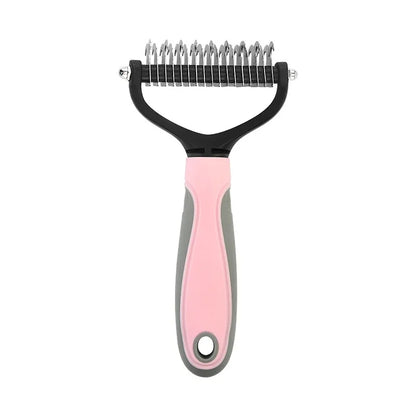 Double-Sided De-Shedding Comb — Undercoat Fur Remover for Cats & Dogs