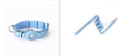 Whale Blue collar and matching 150 cm leash set