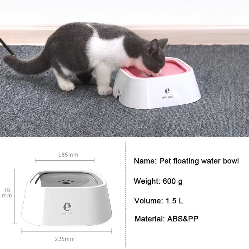 Splashguard No-Spill Water Bowl — Floating Disk, Travel-Ready