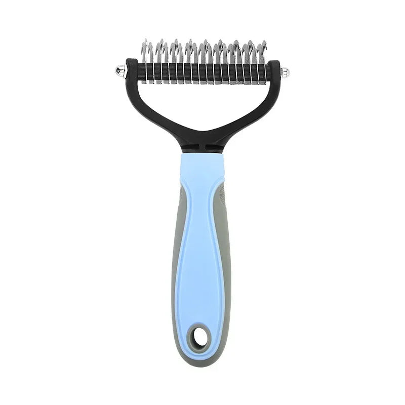 Double-Sided De-Shedding Comb — Undercoat Fur Remover for Cats & Dogs