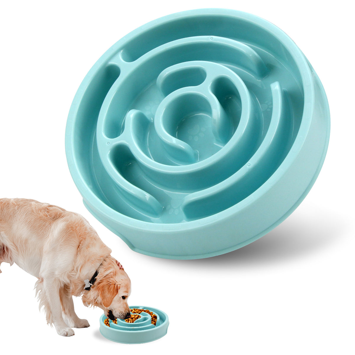 Slow Tide feeder bowl in blue