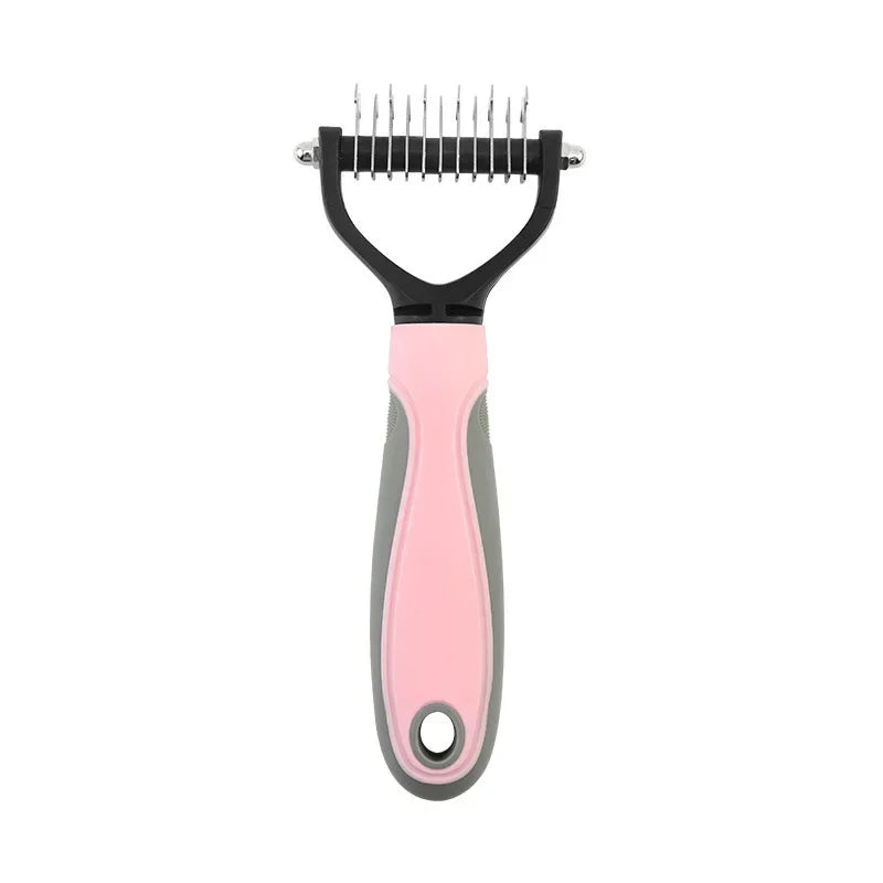 Double-Sided De-Shedding Comb — Undercoat Fur Remover for Cats & Dogs