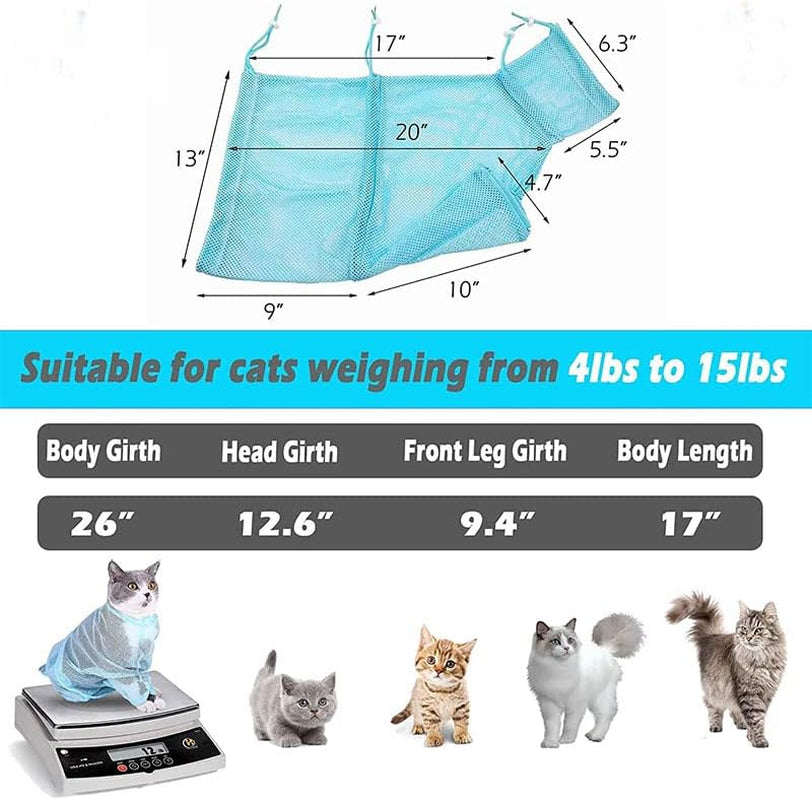 Calm Groom Zip Bag 2-Pack — Stress-Free Nail Trims & Baths for Cats