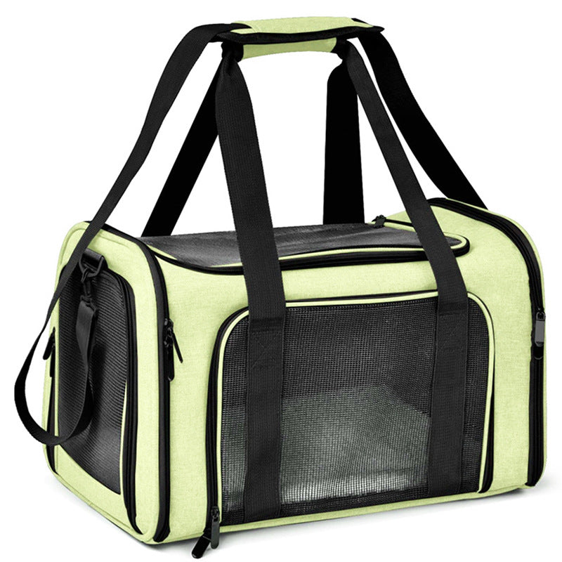 Foldable soft-sided pet carrier, Green
