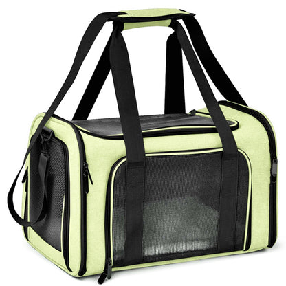 Foldable soft-sided pet carrier, Green