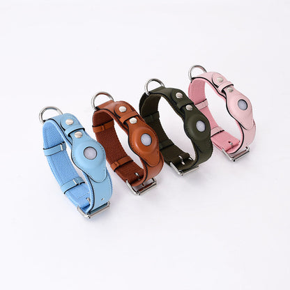 All five collar colours: Whale Blue, Bear Brown, Dark Green, Baby Pink