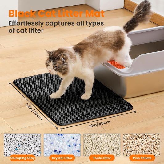 Honeytrap Litter Mat — Double-Layer Honeycomb Litter Catcher